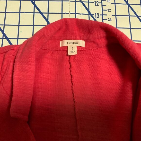 Caslon T-shirt Knit Jacket, pink, size small petite - Picture 3 of 6